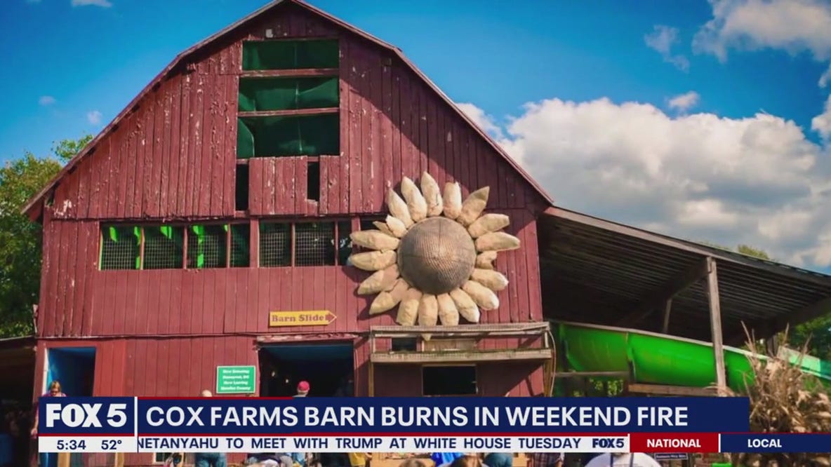 Investigation underway after iconic barn at Cox Farms burns down
